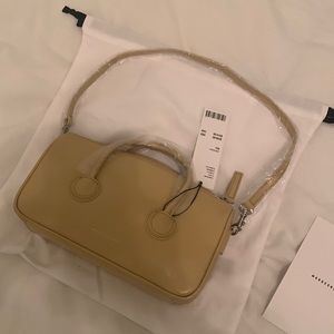 NWT Marge Sherwood Zipper Small Handbag color: tan